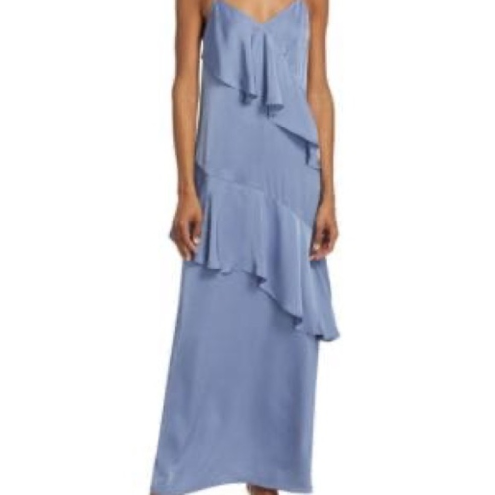Ramy Brook Asymmetrical Blue Dress